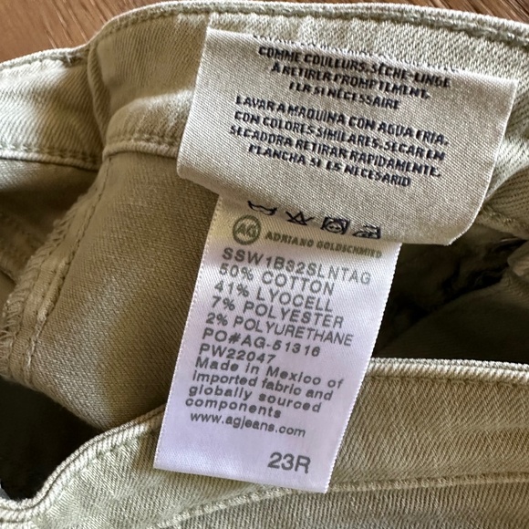 AG Farrah Ankle Seamless High Rise Skinny Ankle Jeans in SULFUR NATURAL AGAVE - Picture 9 of 13